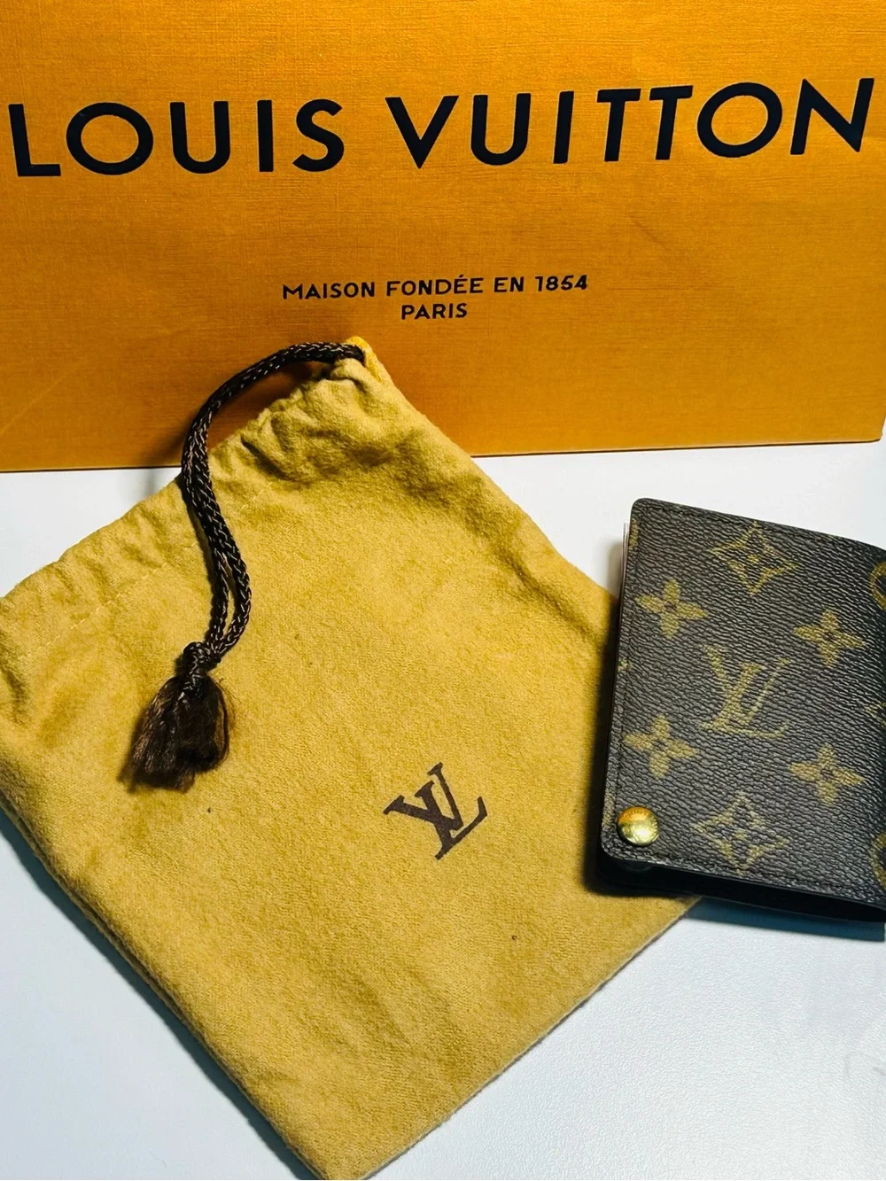 Louis Vuitton Monogram Canvas Card & Key Holder in Brown and Gold